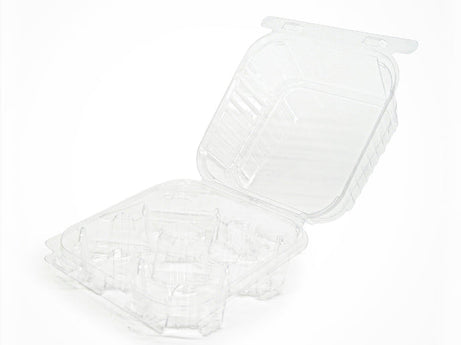 4-pack 3" Classic Cupcake & Muffin Package, Crystal Clear, PLA, 350/Case