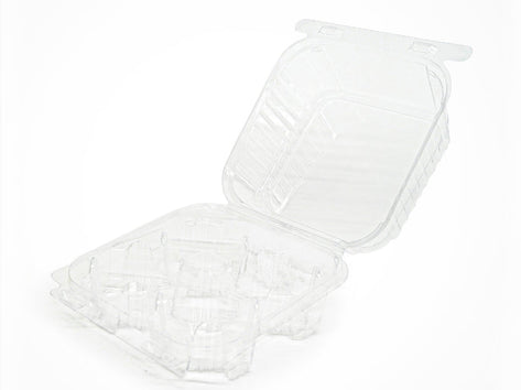 4-pack 3" Classic Cupcake & Muffin Package, Crystal Clear, PLA, 350/Case
