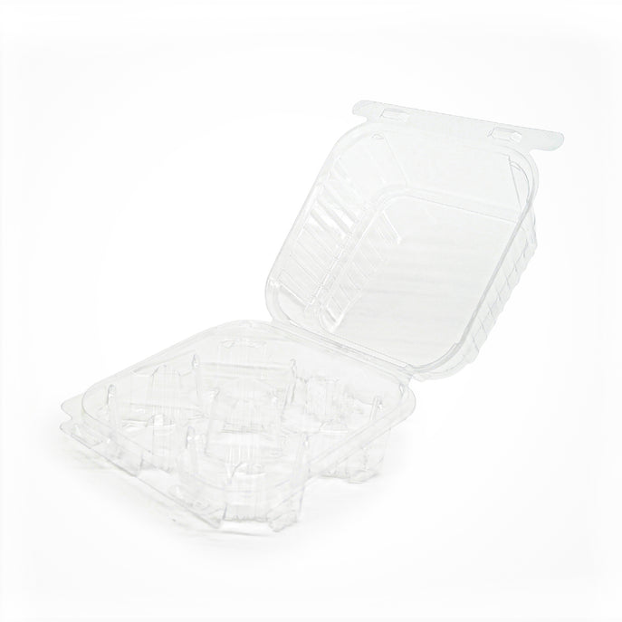 4-pack 3" Classic Cupcake & Muffin Package, Crystal Clear, PLA, 350/Case