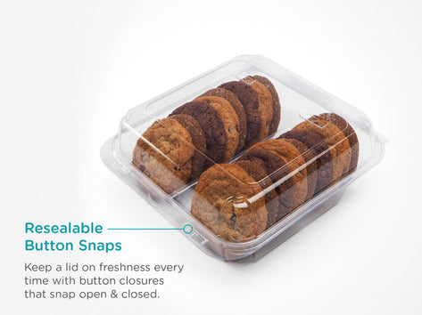 Double Row 3.5" Cookie, Donut & Sliced Loaf Angled Display Package -0255