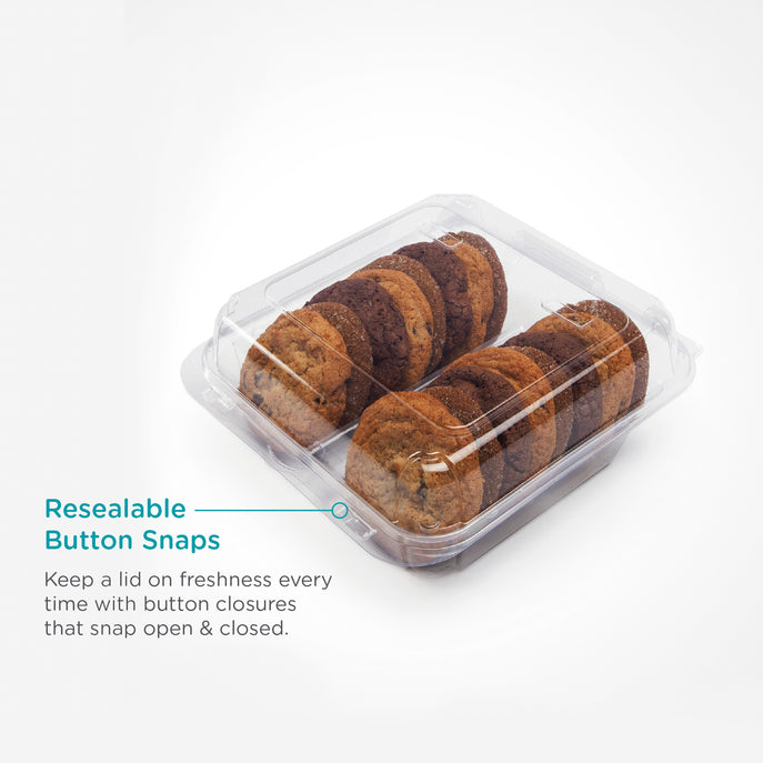 Double Row 3.5" Cookie, Donut & Sliced Loaf Angled Display Package -0255