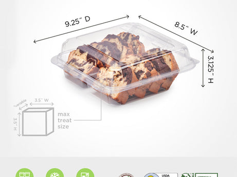 Double Row 3.5" Cookie, Donut & Sliced Loaf Angled Display Package -0255