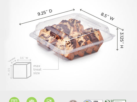 Double Row 3.5" Cookie, Donut & Sliced Loaf Angled Display Package -0255