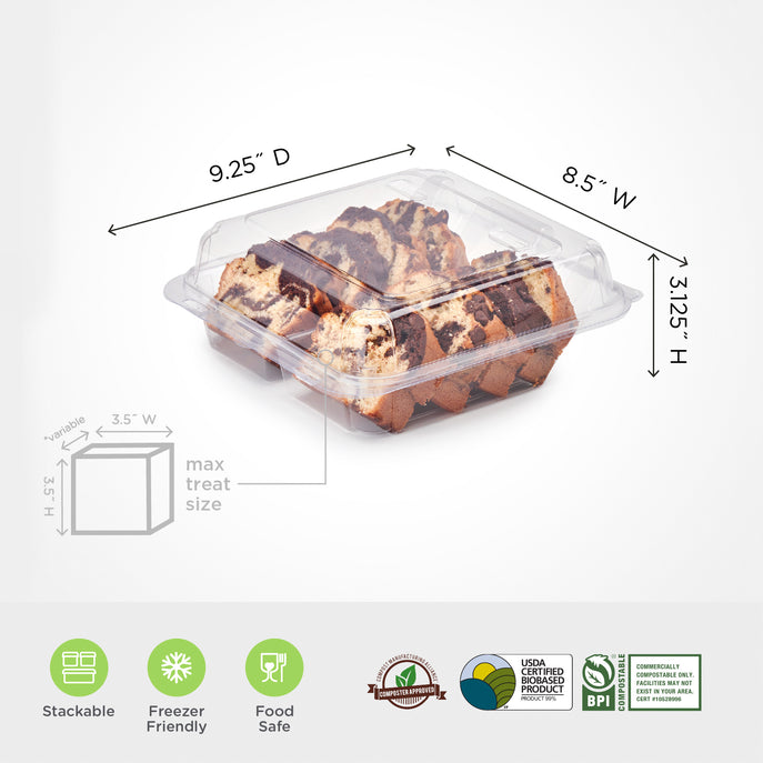 Double Row 3.5" Cookie, Donut & Sliced Loaf Angled Display Package -0255
