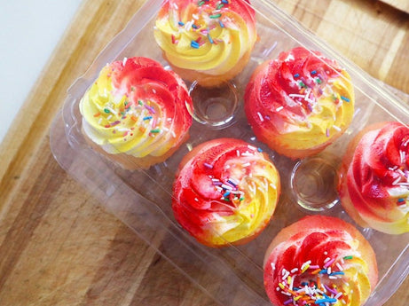 6-pack 2.75" Classic Muffin Package, Crystal Clear, PLA, 300/Case