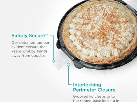 Simply Secure™ 8" Pie Package with 1.25” Domed Lid
