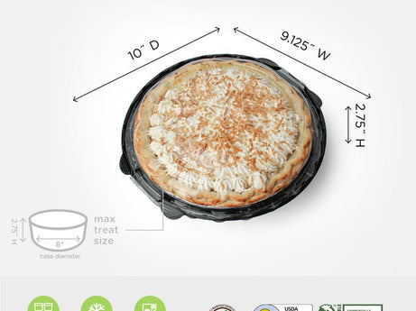 Simply Secure™ 8" Pie Package with 1.25” Domed Lid