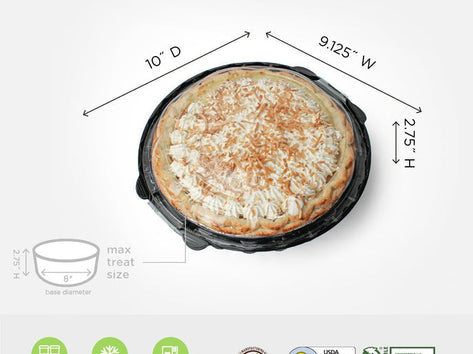 Simply Secure™ 8" Pie Package with 1.25” Domed Lid
