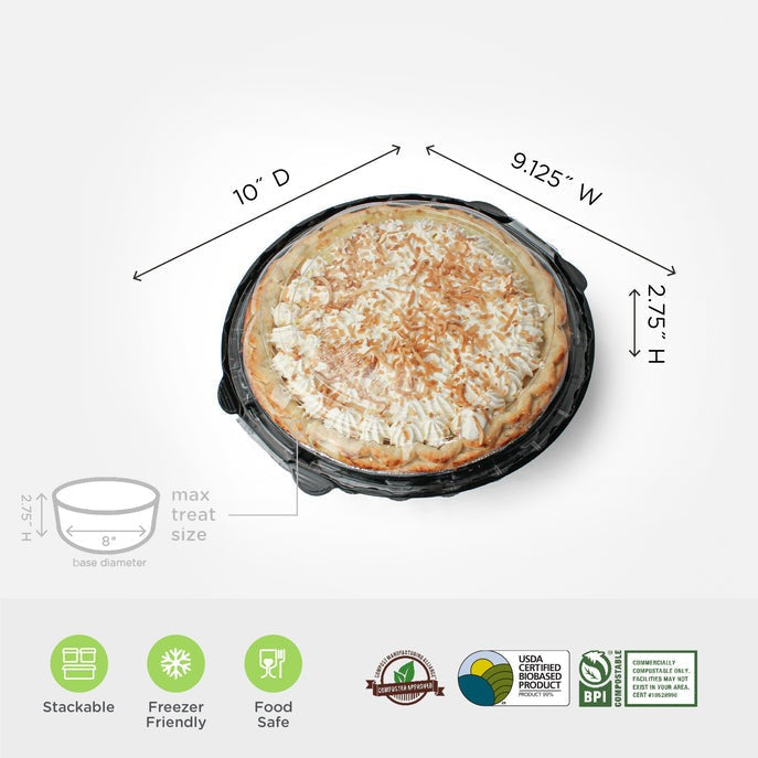 Simply Secure™ 8" Pie Package with 1.25” Domed Lid