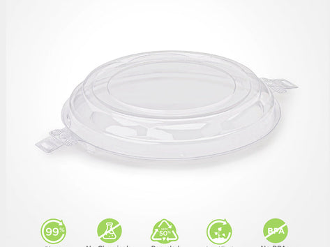 Simply Secure Domed Lid for BXX01742 Pie Base, Crystal Clear, PLA, 200/Case