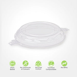 Simply Secure Domed Lid for BXX01742 Pie Base, Crystal Clear, PLA, 200/Case