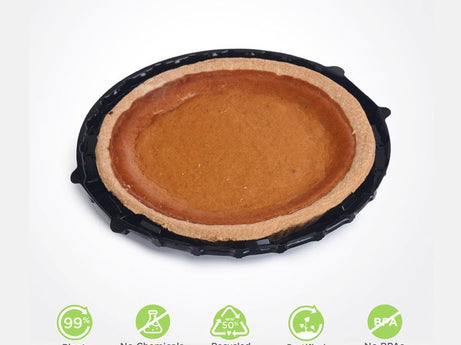 Simply Secure 9" Pie Base, Licorice, PLA, 120/Case