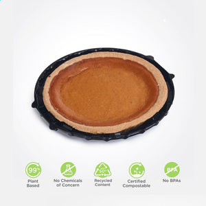 Simply Secure 9" Pie Base, Licorice, PLA, 120/Case