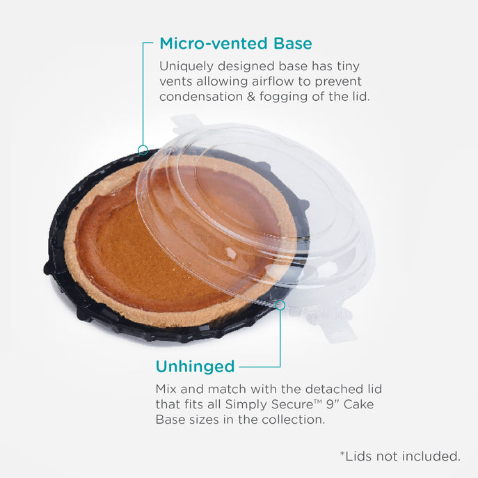 Simply Secure Domed Lid for BXX01742 Pie Base, Crystal Clear, PLA, 200/Case