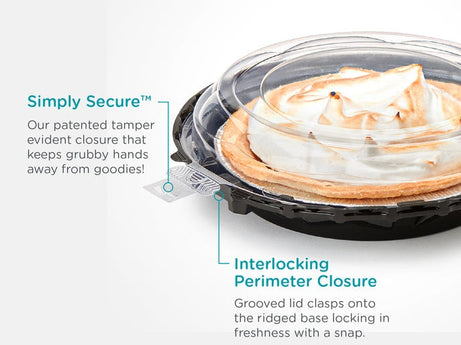 Simply Secure 9" Pie Base, Licorice, PLA, 120/Case