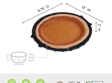 Simply Secure 9" Pie Base, Licorice, PLA, 120/Case