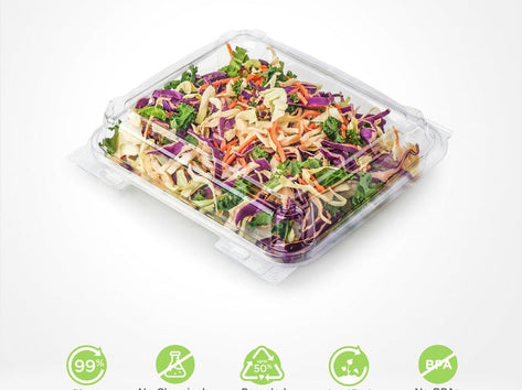 1.75” Multi-purpose Hinged Tray, Crystal Clear, PLA, 230/Case