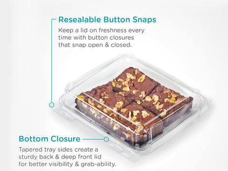 1.75” Multi-purpose Hinged Tray, Crystal Clear, PLA, 230/Case