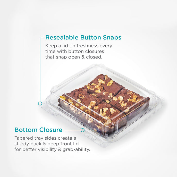 1.75” Multi-purpose Hinged Tray, Crystal Clear, PLA, 230/Case