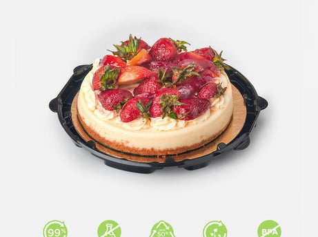 Simply Secure 7" Cake Base, Licorice, PLA, 100/Case