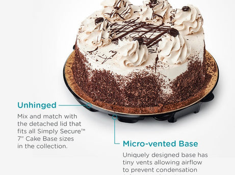 Simply Secure 7" Cake Base, Licorice, PLA, 100/Case