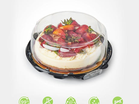 Simply Secure Domed Lid for BXX01760 Cake Base, Crystal Clear, PLA, 125/Case