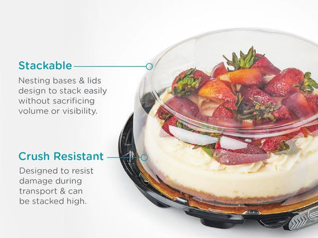 Simply Secure Domed Lid for BXX01760 Cake Base, Crystal Clear, PLA, 125/Case
