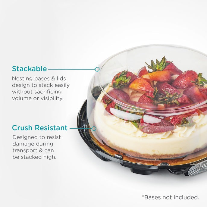 Simply Secure Domed Lid for BXX01760 Cake Base, Crystal Clear, PLA, 125/Case