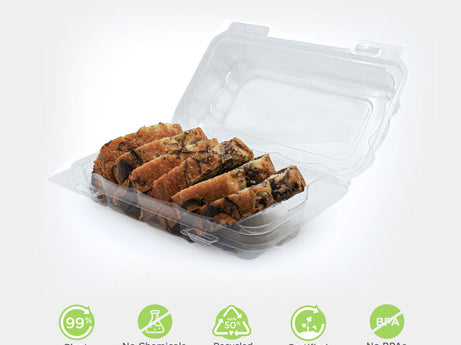 Single Row 3" Perimeter Seal Cookie, Donut & Sliced Loaf Angled Display Package, Crystal Clear, PLA, 205/Case