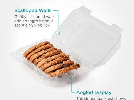 Single Row 3" Perimeter Seal Cookie, Donut & Sliced Loaf Angled Display Package, Crystal Clear, PLA, 205/Case