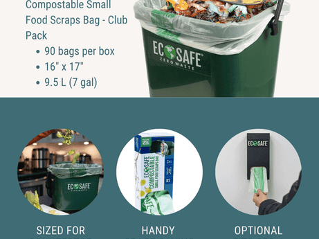 16X17" COMPOSTABLE BIN LINER - CLUB PACK, 1 Box, 90 Bags