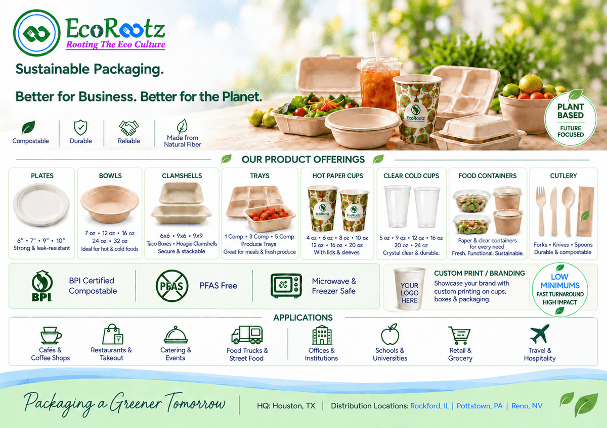 Eco-Rootz 5 Compartment Molded Fiber Tray