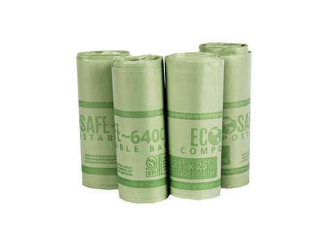 21x25" COMPOSTABLE BIN LINER, 0.6 MIL