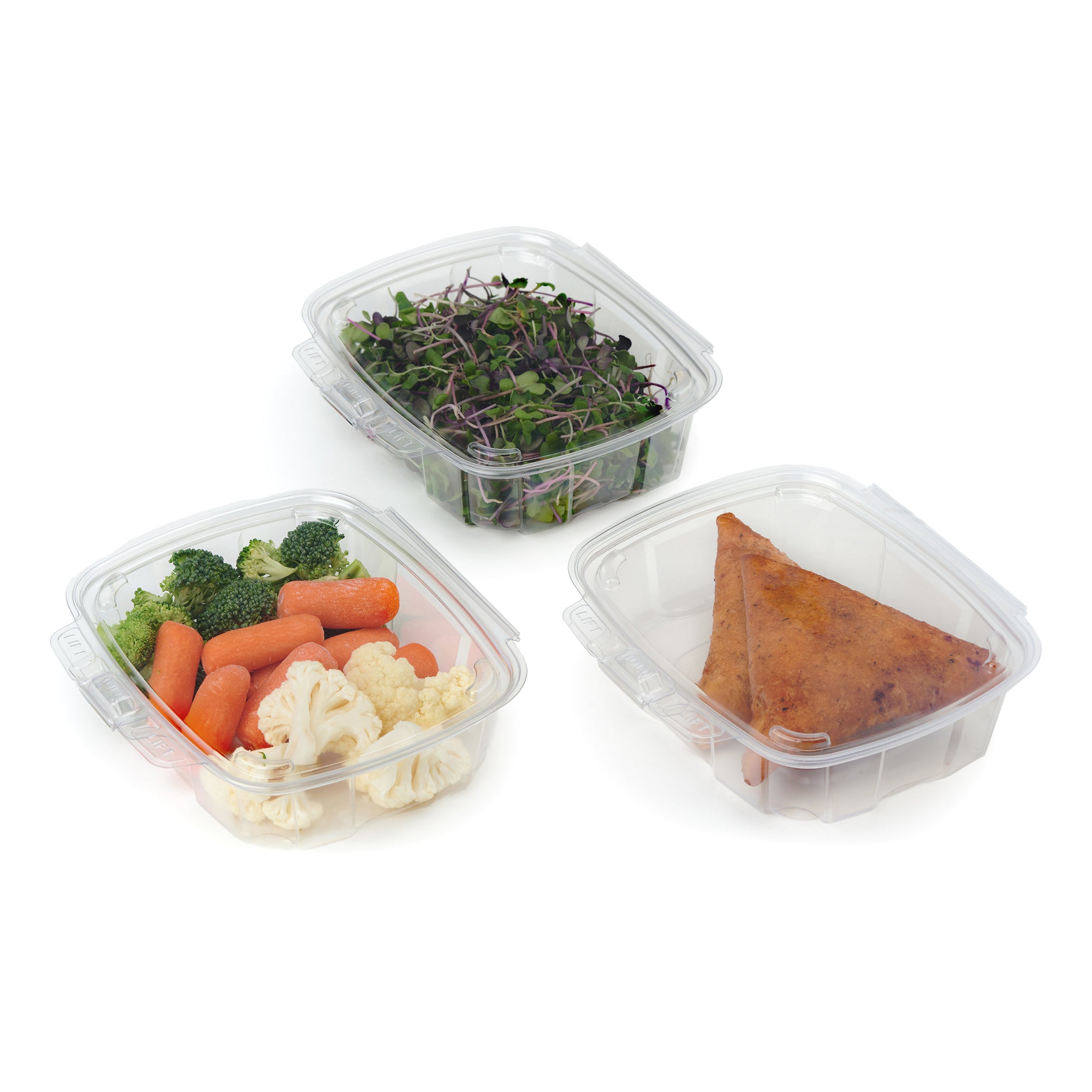 GoodGuard™ Multipurpose Clamshell Package, Crystal Clear, PLA, 270/Case