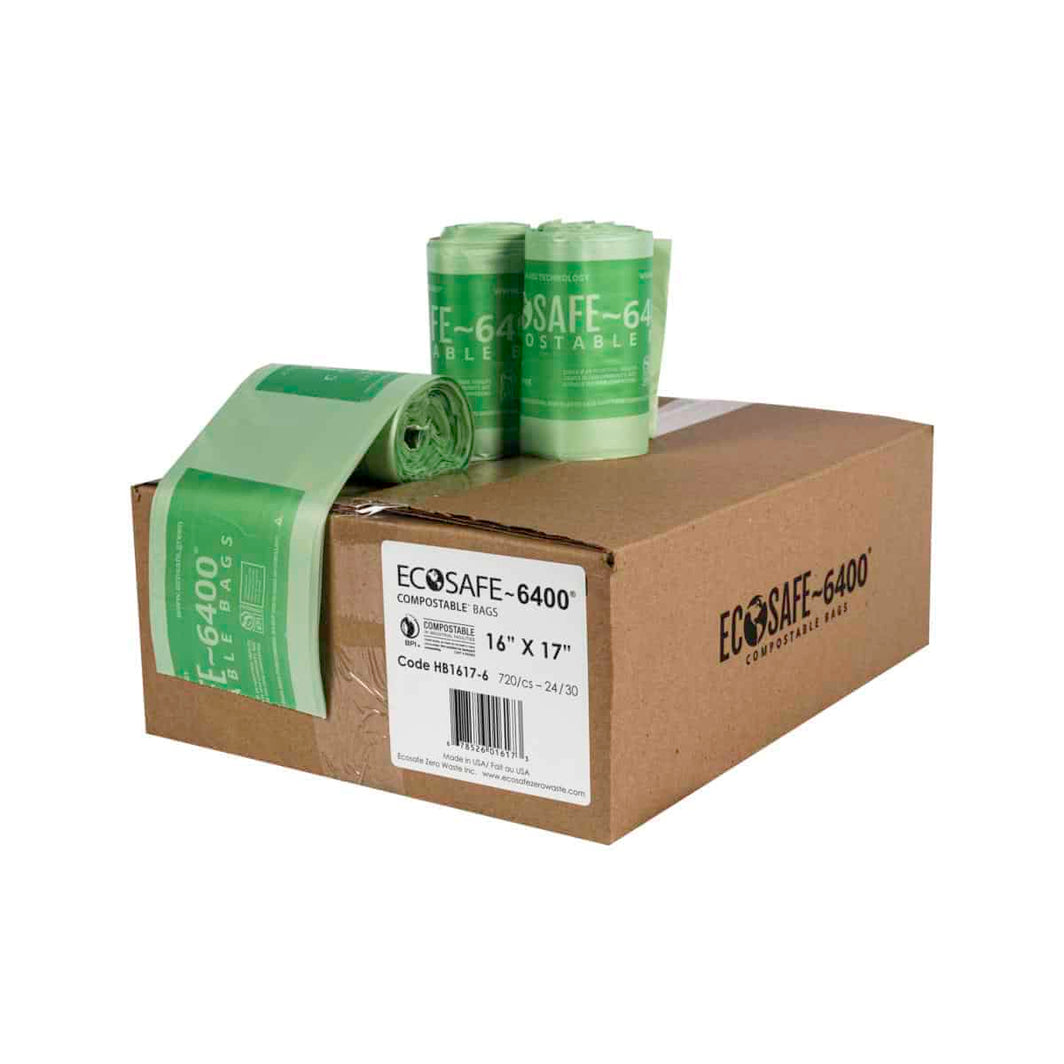 16x17" COMPOSTABLE BIN LINER, 0.6 MIL