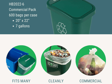 20x22" COMPOSTABLE BIN LINER, 0.6 MIL