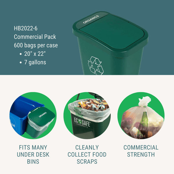 20x22" COMPOSTABLE BIN LINER, 0.6 MIL