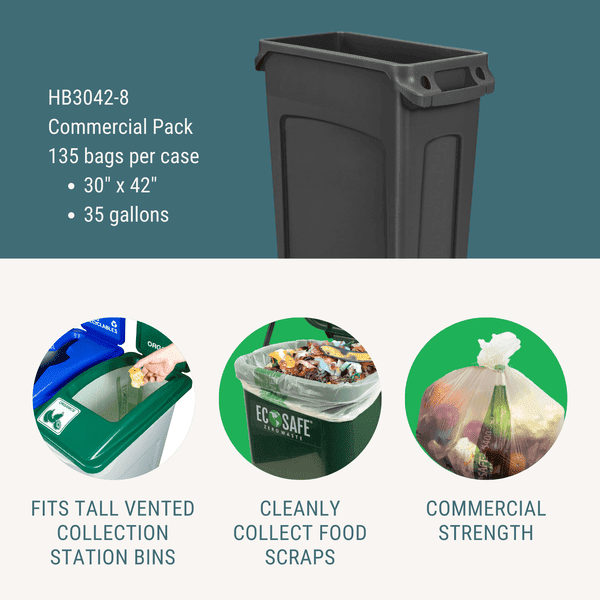 30x42" COMPOSTABLE BIN LINER, 0.85 MIL