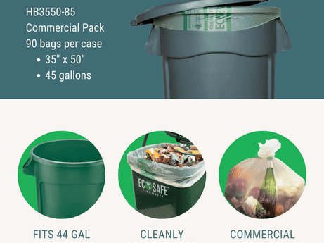 35x50" COMPOSTABLE BIN LINER, 0.85 MIL