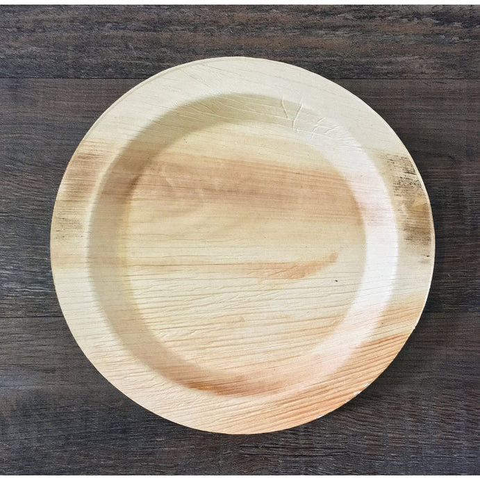 9" x 9" Round Lip VerTerra Palm Leaf Plate | 300 Count Case