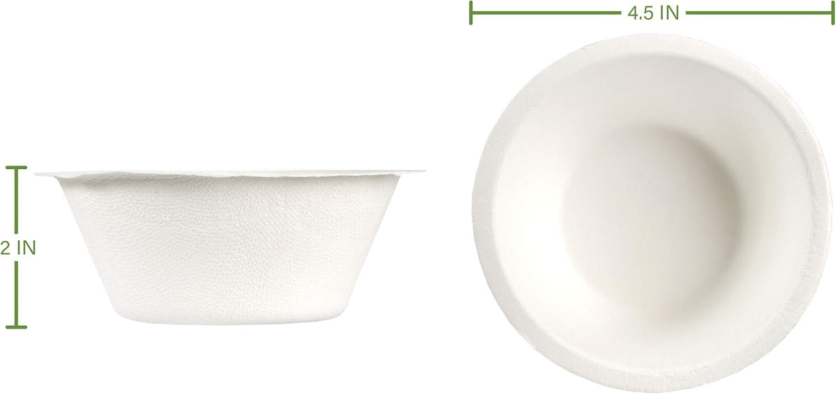 Eco-Rootz 7 Oz Molded Fiber Round Bowl, 600 Count Case