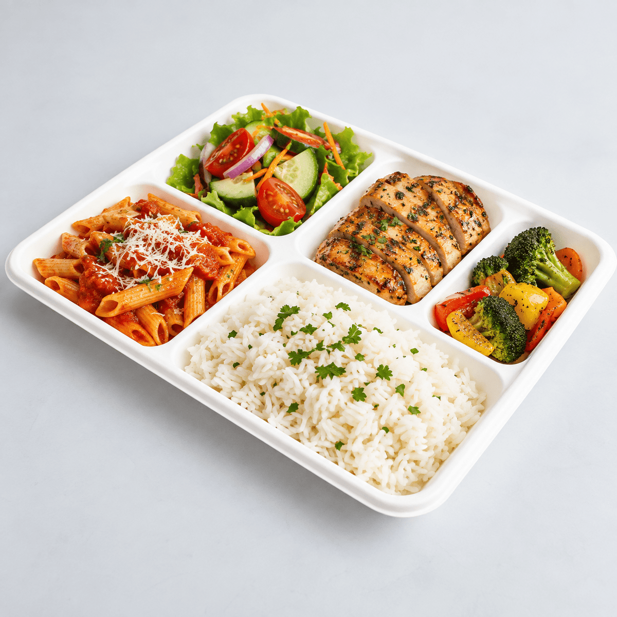 Eco-Rootz 5 Compartment Molded Fiber Tray
