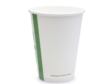 Vegware Single Wall Compostable White Hot Cups