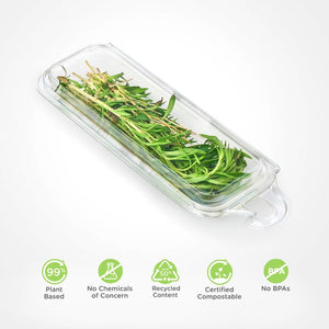 0.25 oz. Hanging Fresh Herb Package, Crystal Clear, PLA, 325/Case
