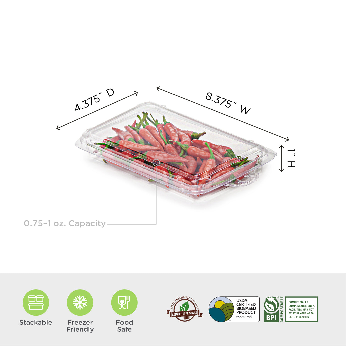 0.75 - 1 oz. Hanging Fresh Herb & Microgreen Package 0409 *