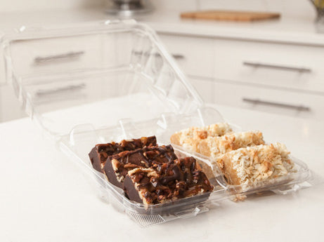 Double Row 3" Cookie & Sliced Loaf Angled Display Package, Crystal Clear, PLA, 270/Case