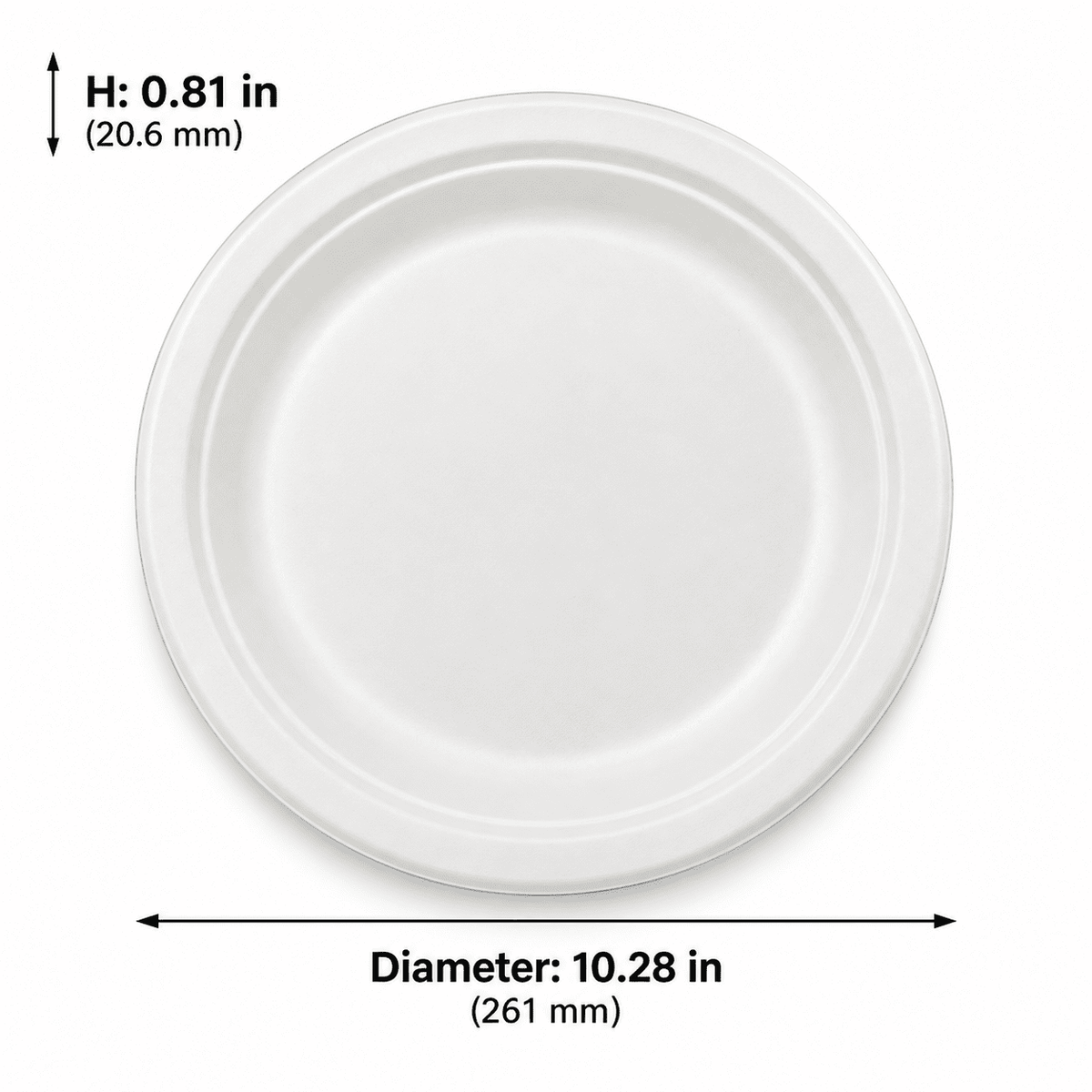 Eco-Rootz 10 Inch Molded Fiber Round Heavy Weight Plate