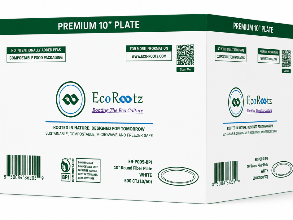 Eco-Rootz 10 Inch Molded Fiber Round Heavy Weight Plate