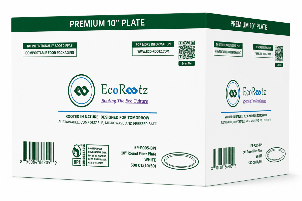 Eco-Rootz 10 Inch Molded Fiber Round Heavy Weight Plate