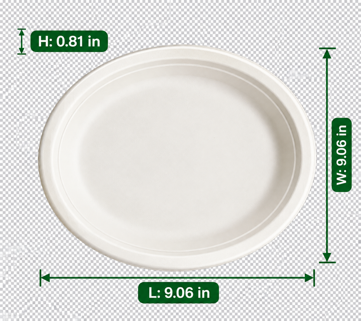 Eco-Rootz 9 Inch Molded Fiber Round Heavy Weight Plate